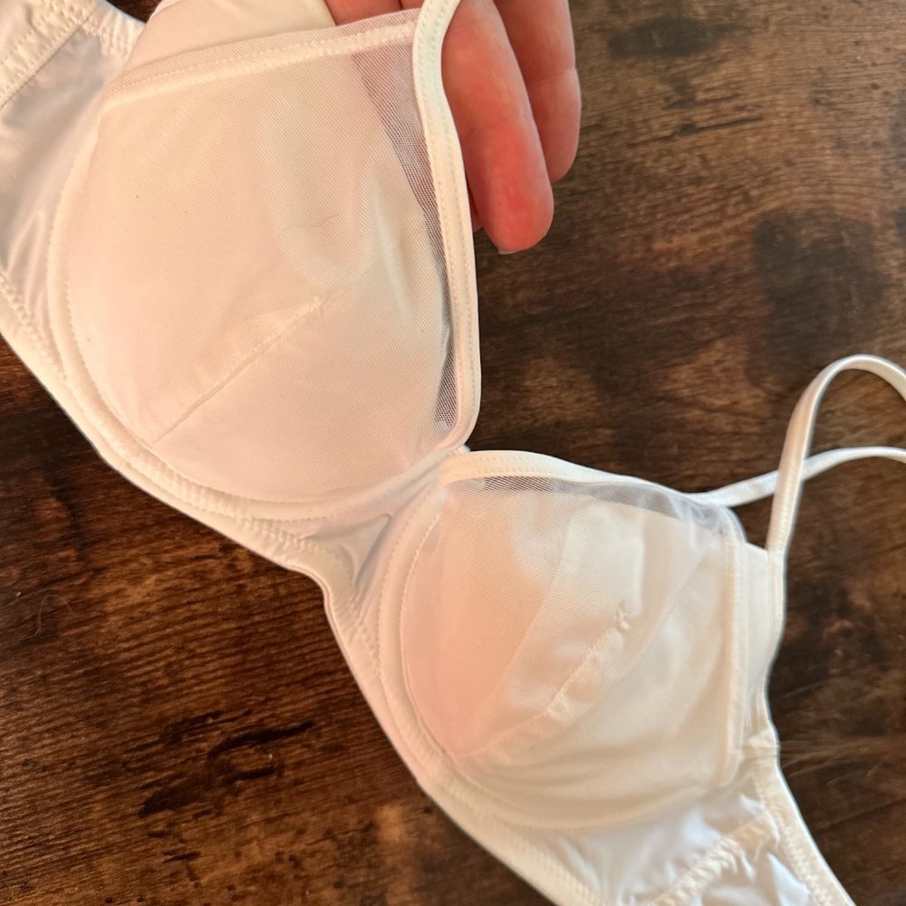 Maison Close Triangle Back Hook Bra White 34B - Picture 7 of 10